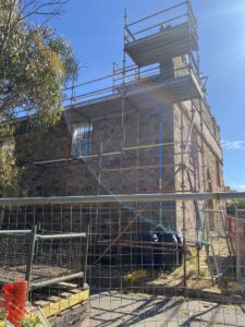 building renovation with safety measure in place