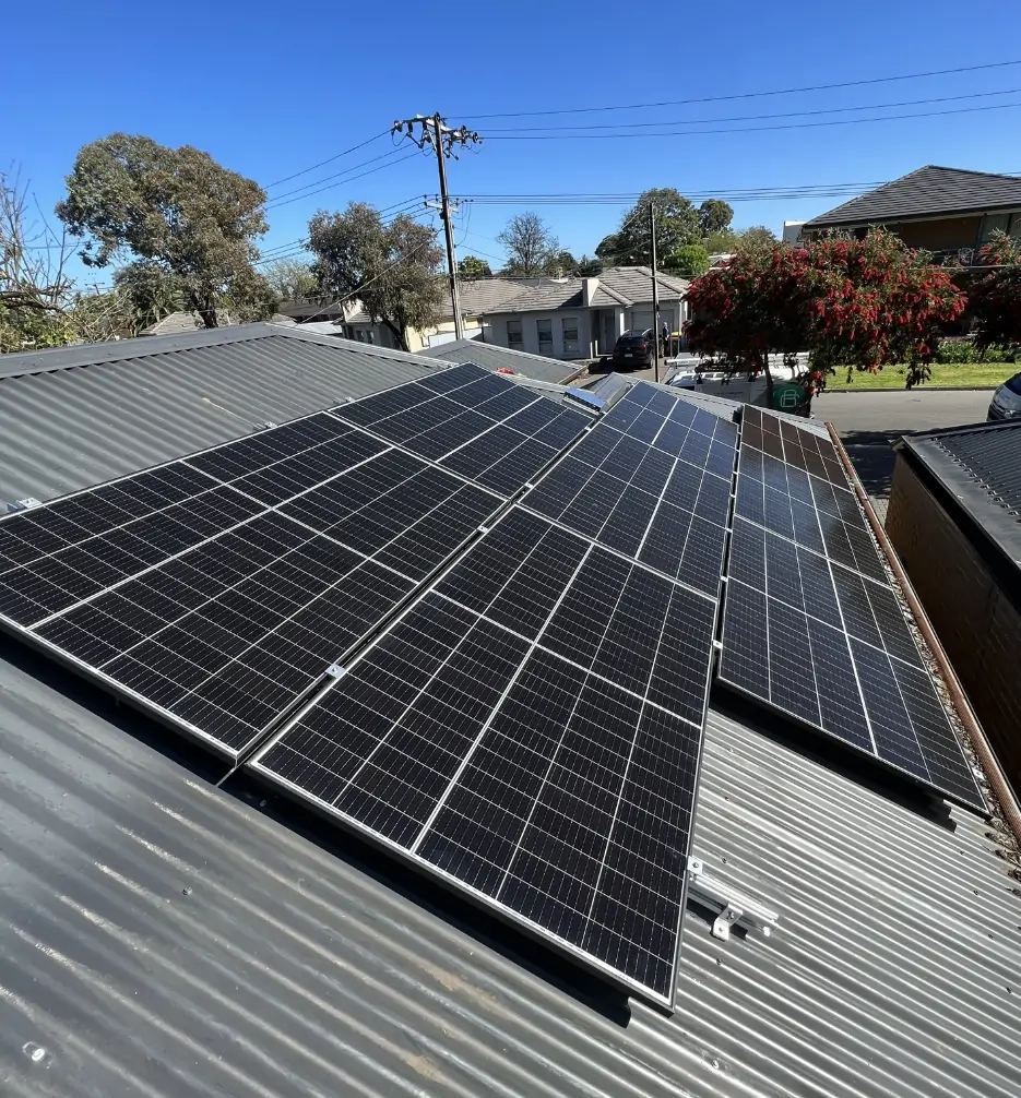 solar panel on roof